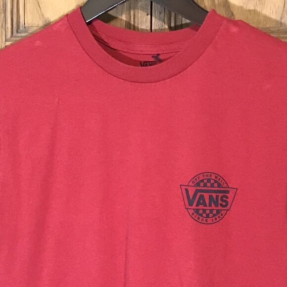 Vans Off The Wall Logo Classic Fit T-Shirt Men's S Red Dbl. Hit Surf Skate Tee - Picture 3 of 8